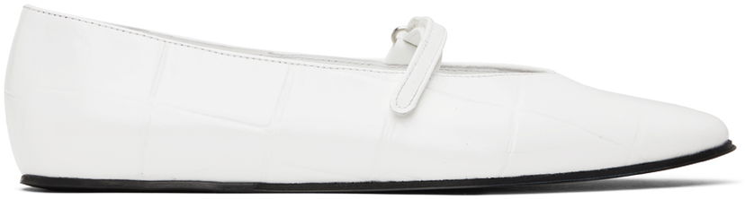 Oblačila BY FAR BY FAR Molly Ballerina Flats Bela | 23SSMOLFWHMCEL