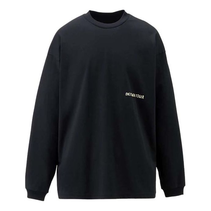 Pleteni pulover Onitsuka Tiger Graphic Long Sleeve T-Shirt Črna | 2183B163-001