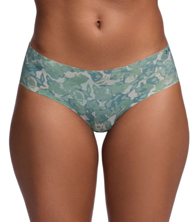 Spodnjice Under Armour Under Armour Pure Stretch No-Show Hipster Print Underwear - 3 Pack Zelena | 1383896-348, 1