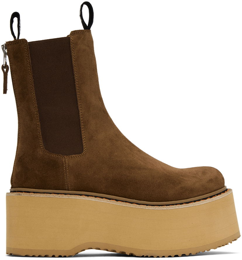 Oblačila R13 R13 Double Stack Chelsea Boots Rjava | R13S0245-07