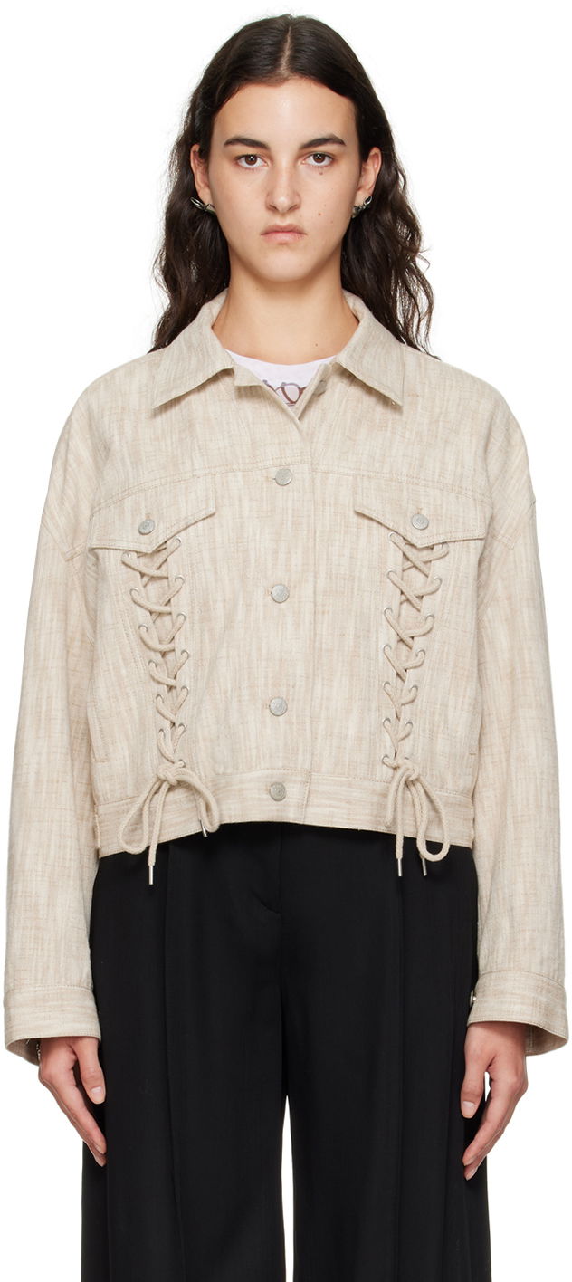 Jakna Acne Studios Relaxed-Fit Jacket Bež | A90567-, 0