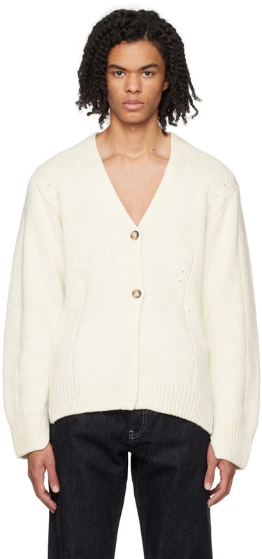 Pleteni pulover Helmut Lang Helmut Lang Tailored Cardigan Bela | N09HW705, 0