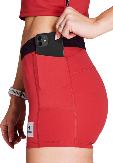 Kratke hlače Saysky Saysky Flow+ Race 4" Shorts Rdeča | nwrst62c-506, 2