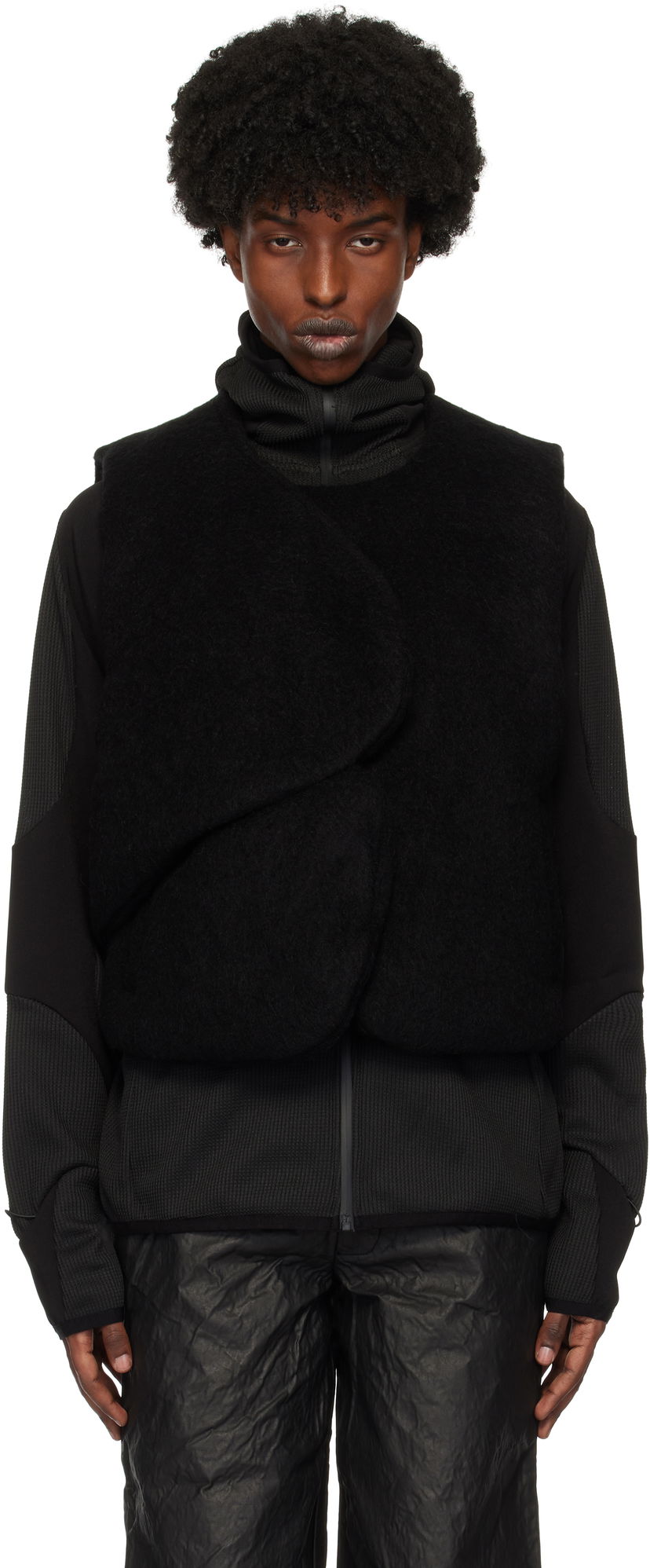 Telovnik HELIOT EMIL Mohair Down Vest Črna | AW24_M_03_034_BLK01