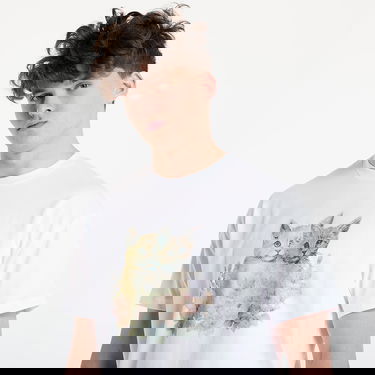 Majica Vans Oversized Short Sleeve T-Shirt with Kitten Print Bela | VN000MD2WHT1, 4