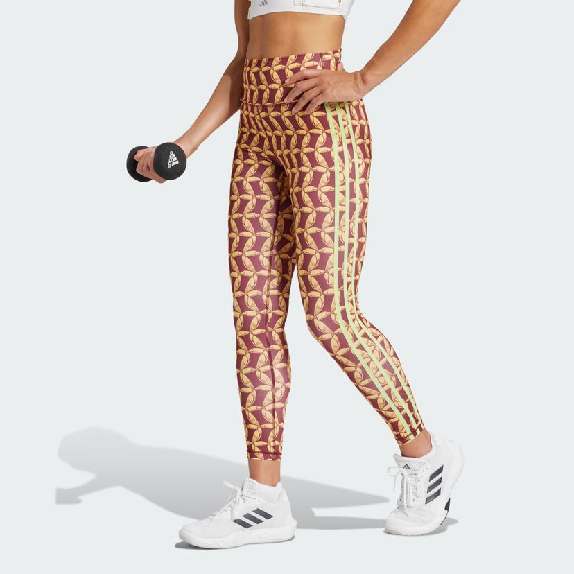 Pajkice adidas Performance adidas x FARM Rio 7/8 Leggings Bordo | JD6310