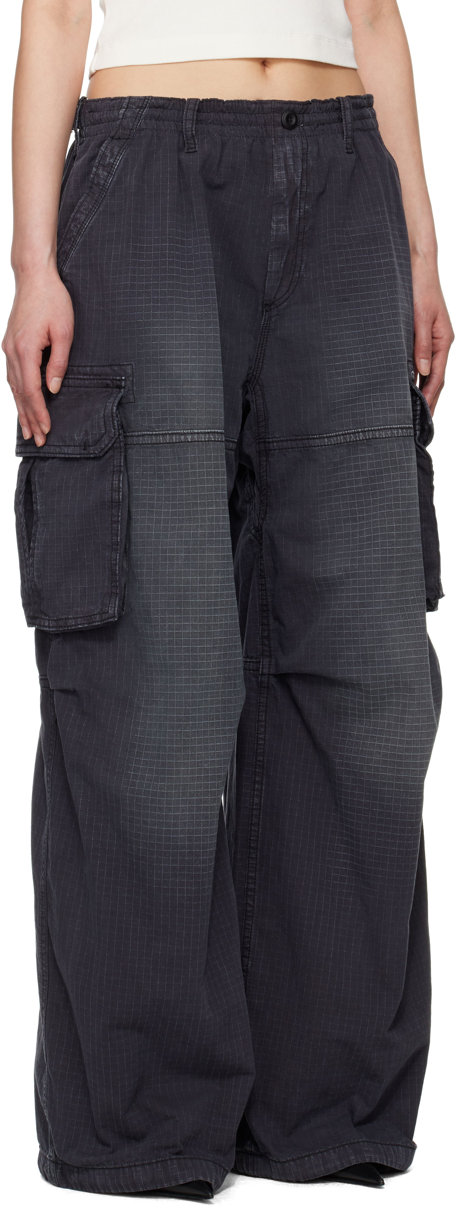 Cargo hlače Alexander Wang Alexander Wang Pre-Styled Ripstop Cargo Pants Črna | 1WC2254815, 1