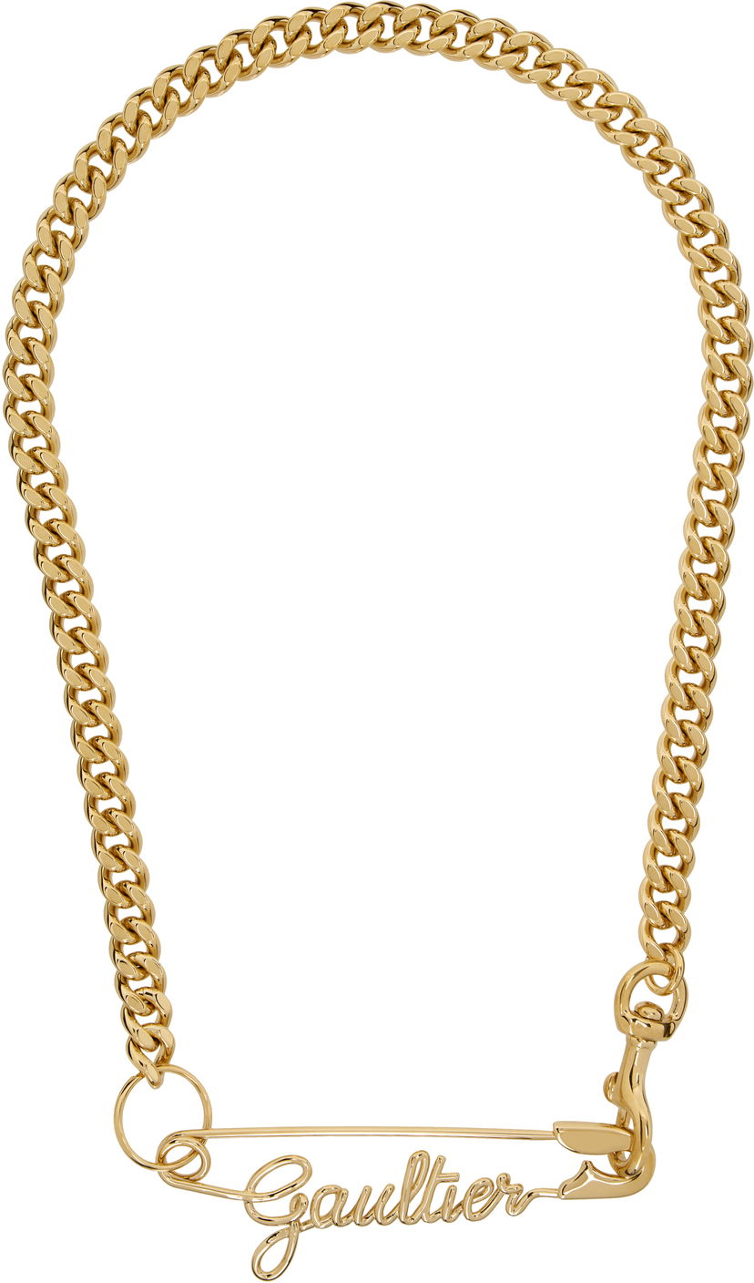Ogrlica Jean Paul Gaultier 'The Gaultier Safety Pin' Chain Necklace Kovinski | 23/15-U-CO002-X006-92