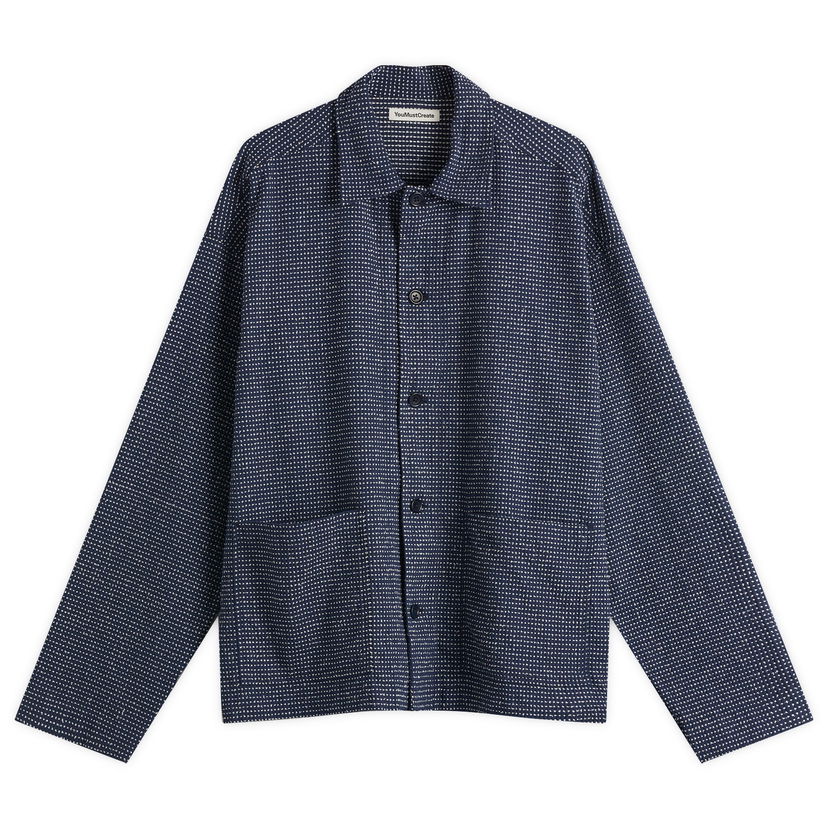 Srajce YMC YMC PJ Overshirt, Size Large Modra | P2YAK-40
