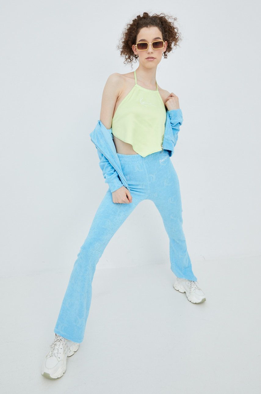 Majica brez rokavov Karl Kani Small Signature Top Rumena | KW2210591, 0