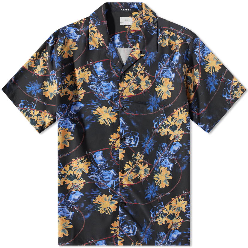 Srajce Ksubi Men's Hyper Flower Vacation Shirt Black Črna | MSP23SH005