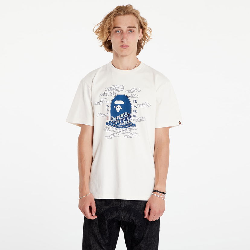 Majica BAPE A BATHING APE 31St Anniversary Japan Ape Head Tee Ivory Bela | 001CSK201023F IVY