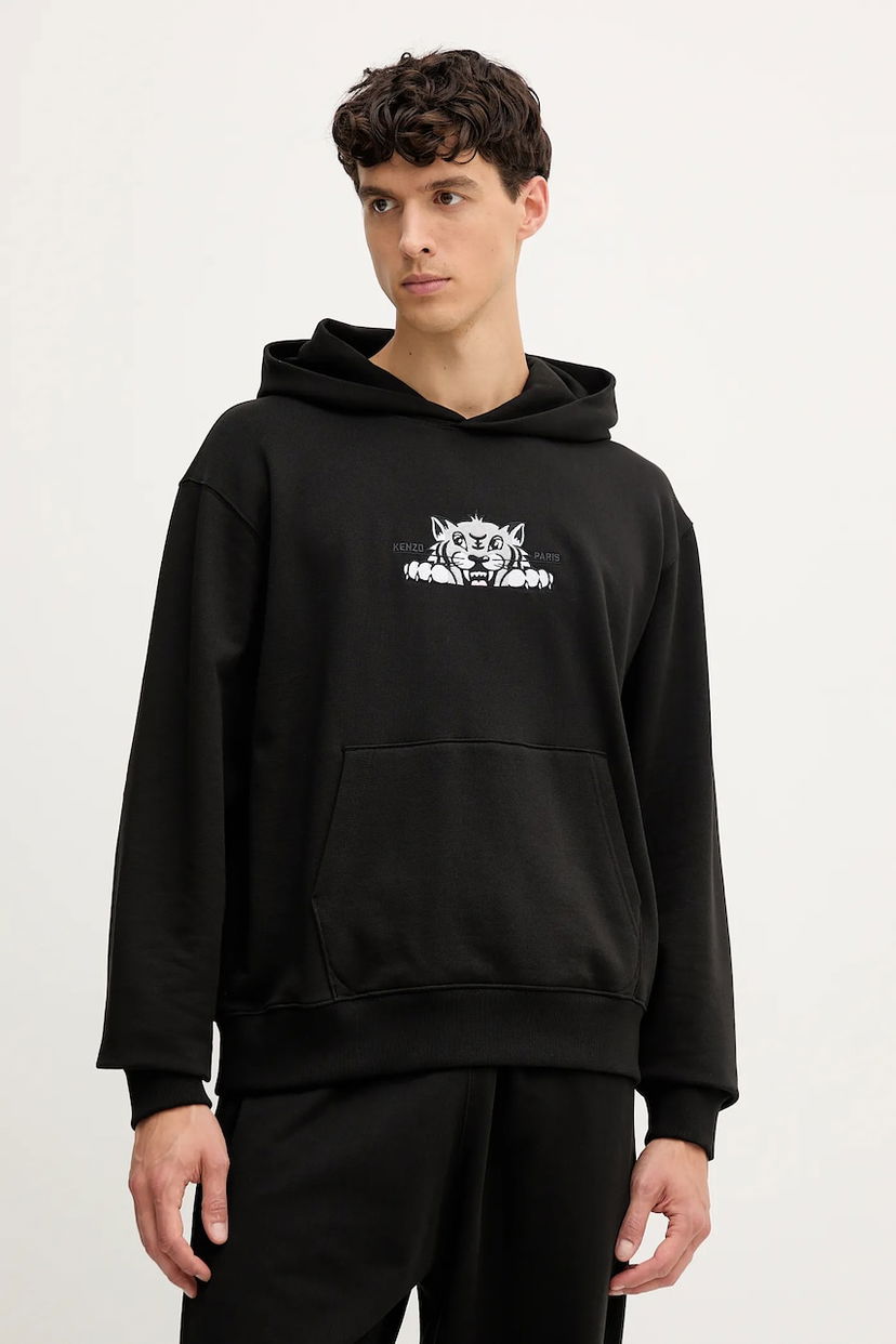Pulover KENZO Kenzo Hoodie with Graphic Črna | FF65HO2534MF