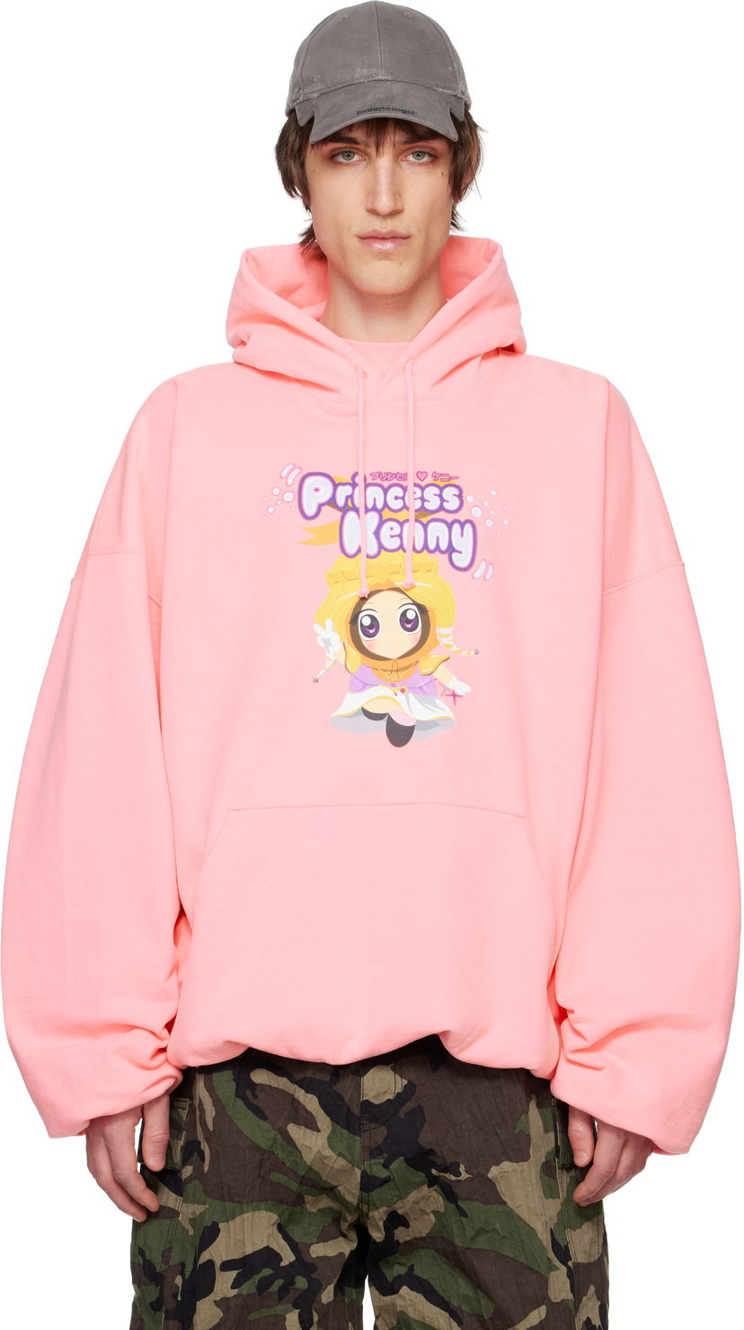 Pulover VETEMENTS Vetements Princess Kenny Boxy Hoodie Roza | UA66HD610H