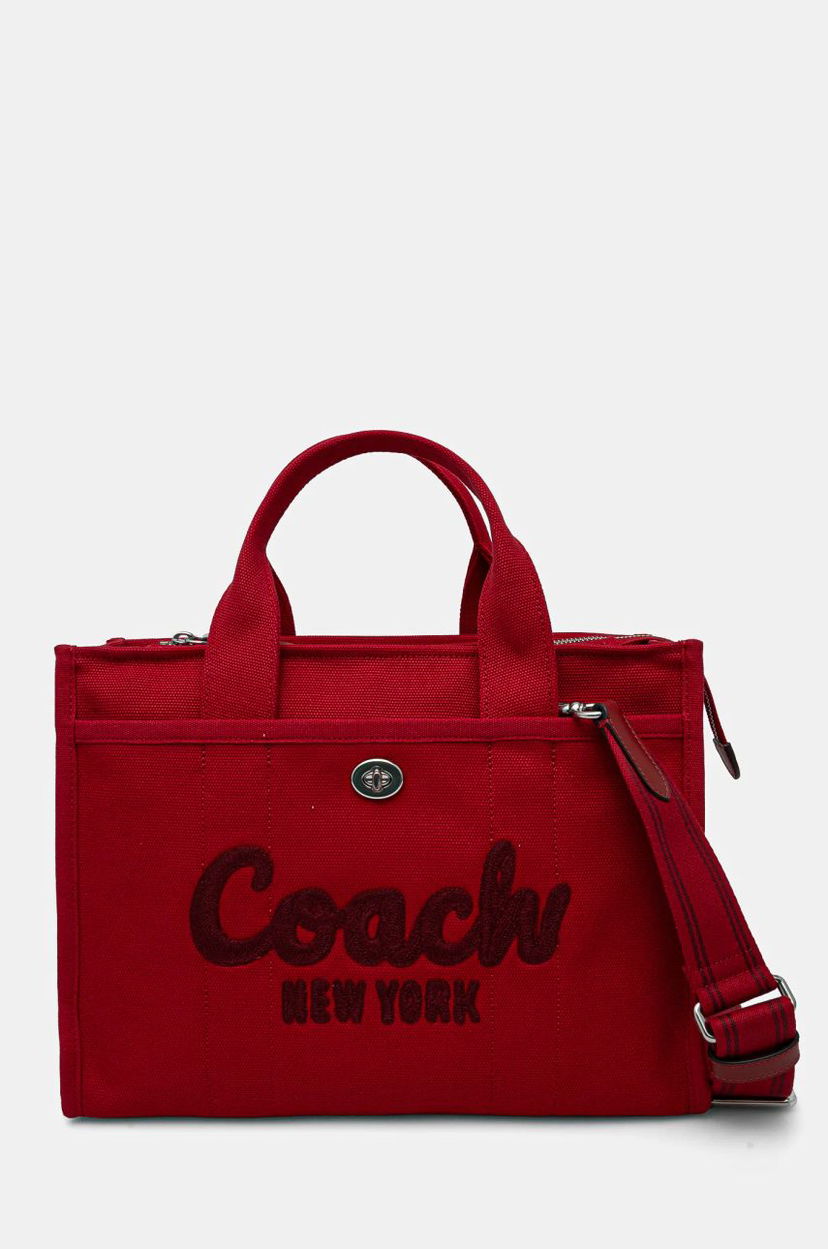 Tote bag Coach Red Canvas Tote Bag Bordo | CP158
