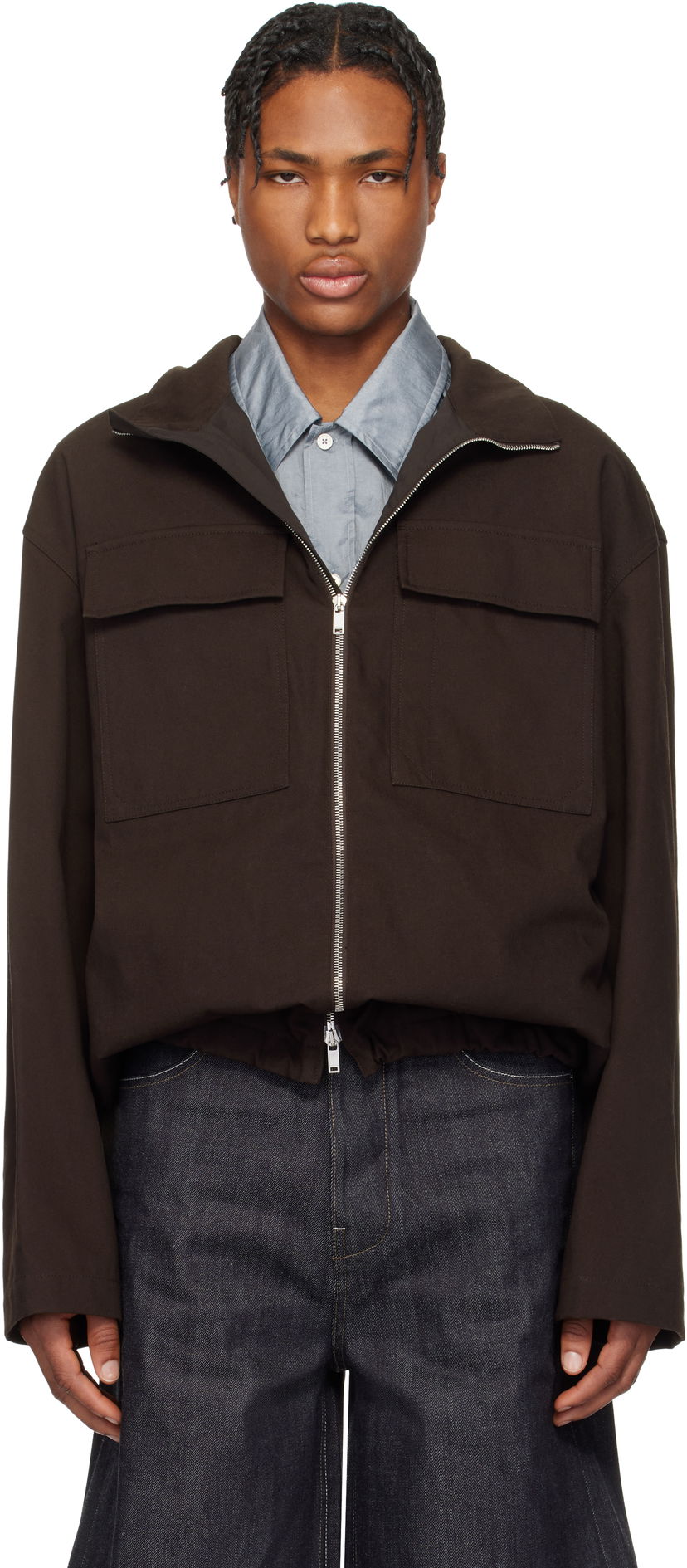 Jakna Jil Sander Jil Sander Sportswear Zip-Up Jacket Rjava | J47SW0006_J45267