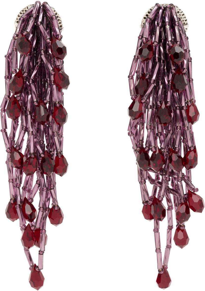 Uhani KIKO KOSTADINOV Kiko Kostadinov Cowen Crystal Drop Earrings Lila | KKWAW25ER03-159