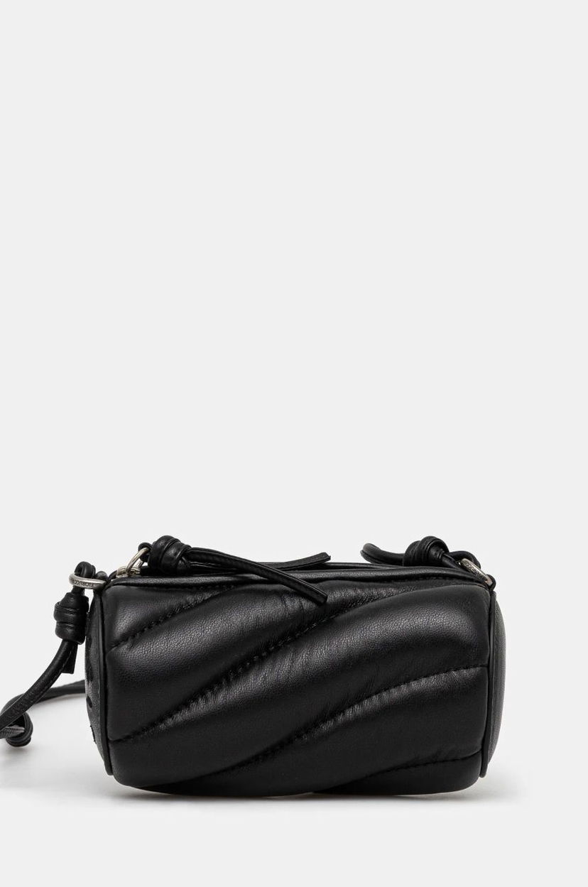 Torba za čez ramo Fiorucci Black Leather Crossbody Bag Črna | U01FMASL005LE04BK01