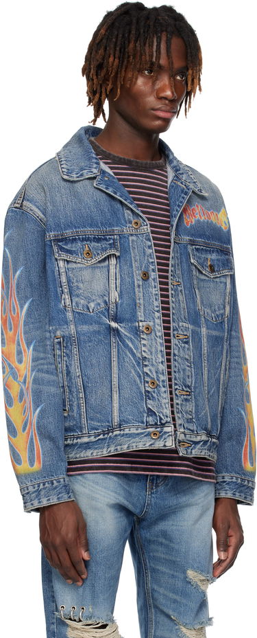 Jakna We11done We11done Blaze Logo Denim Jacket Modra | WD-DJ0-25-318-U-BL, 1