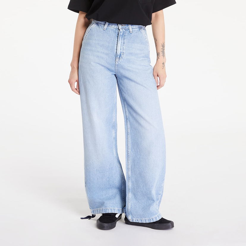 Kavbojke Tommy Hilfiger Claire Varsity High Rise Wide Tie Hem Jeans Denim Light Modra | DW0DW19293 1AB