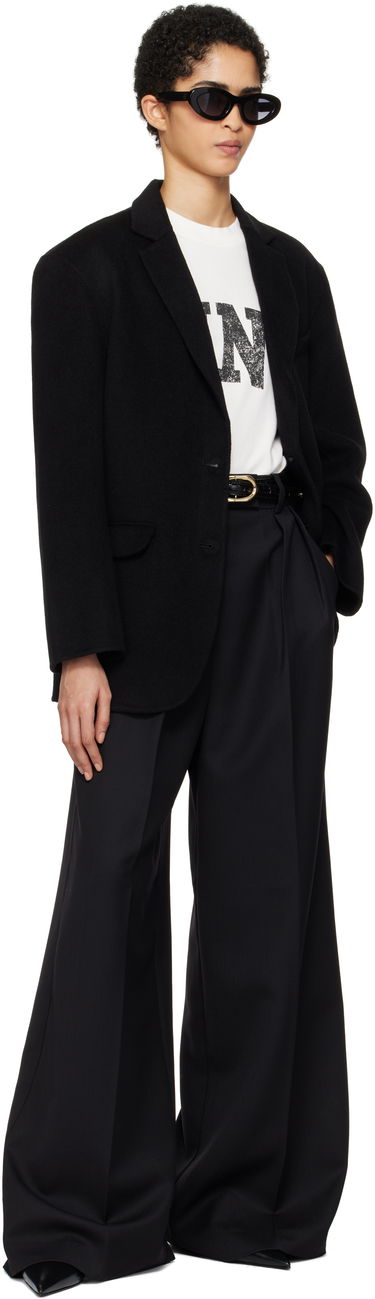 Jakna Anine Bing Black Single-Breasted Blazer Črna | A-01-7073-000, 3