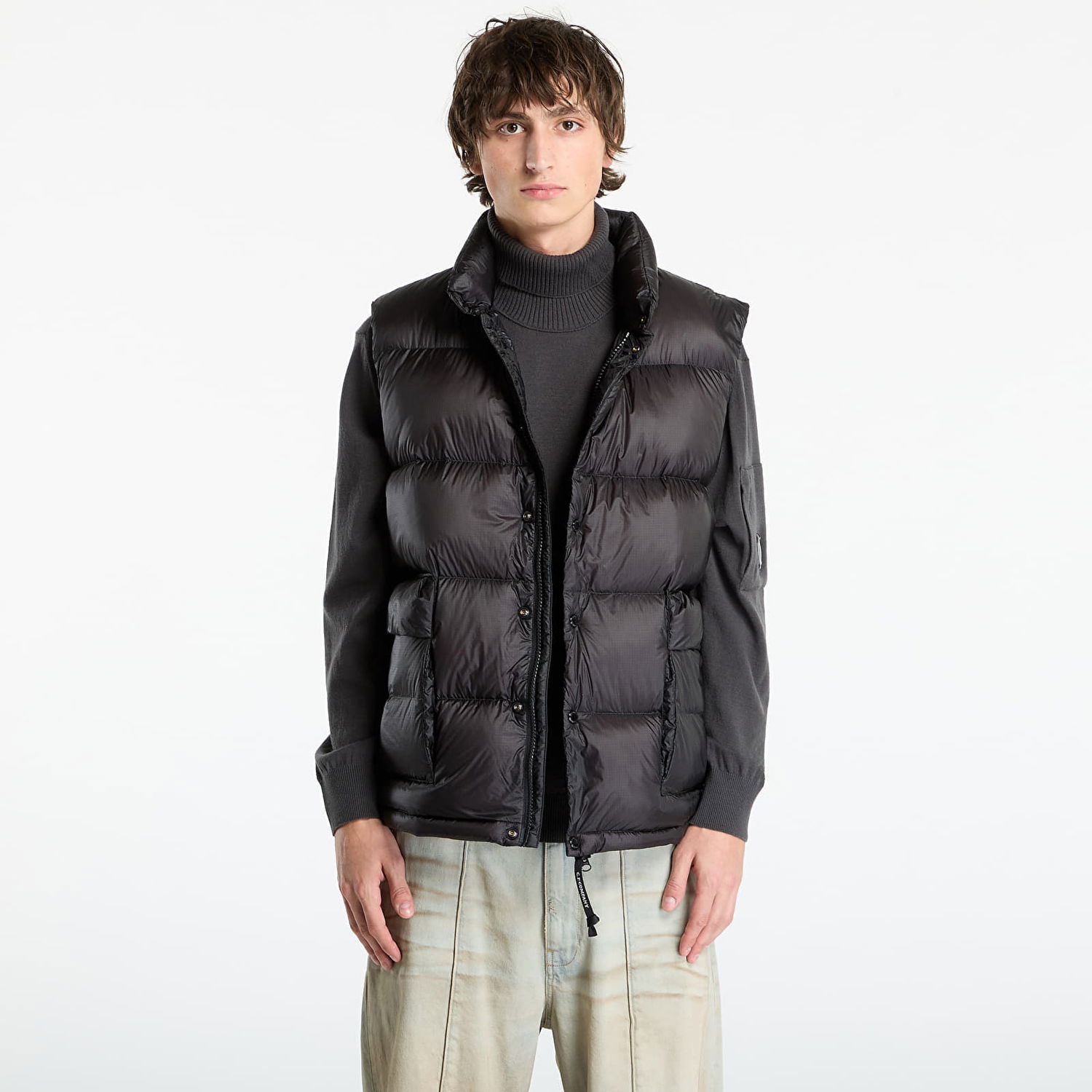Telovnik C.P. Company D.D. Shell Down Gilet Black Črna | 19CMVE192A110416A-999, 0