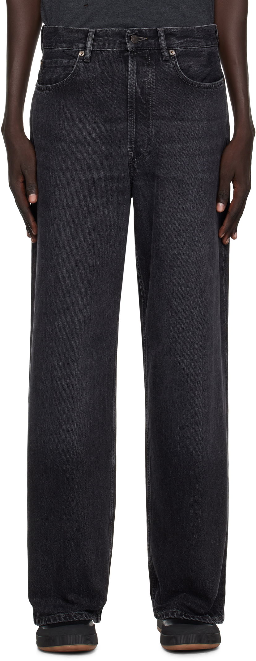 Kavbojke Acne Studios Acne Studios Faded Loose-Fit Jeans Črna | C00090-