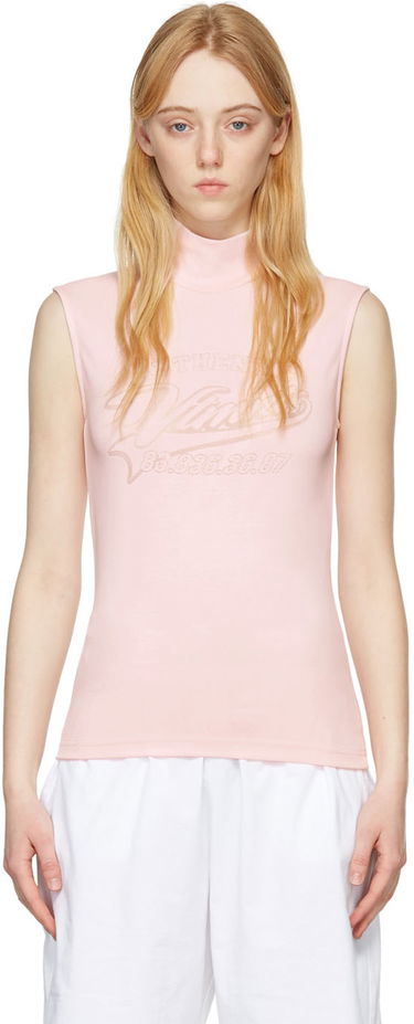Majica brez rokavov VETEMENTS Viscose Turtleneck Roza | VL12TR520P, 0