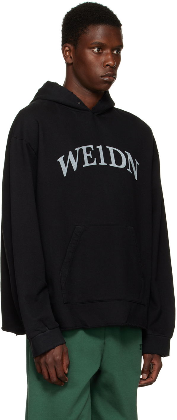 Pulover We11done Distressed Hoodie Črna | WD-TH3-22-716-U-BK, 1