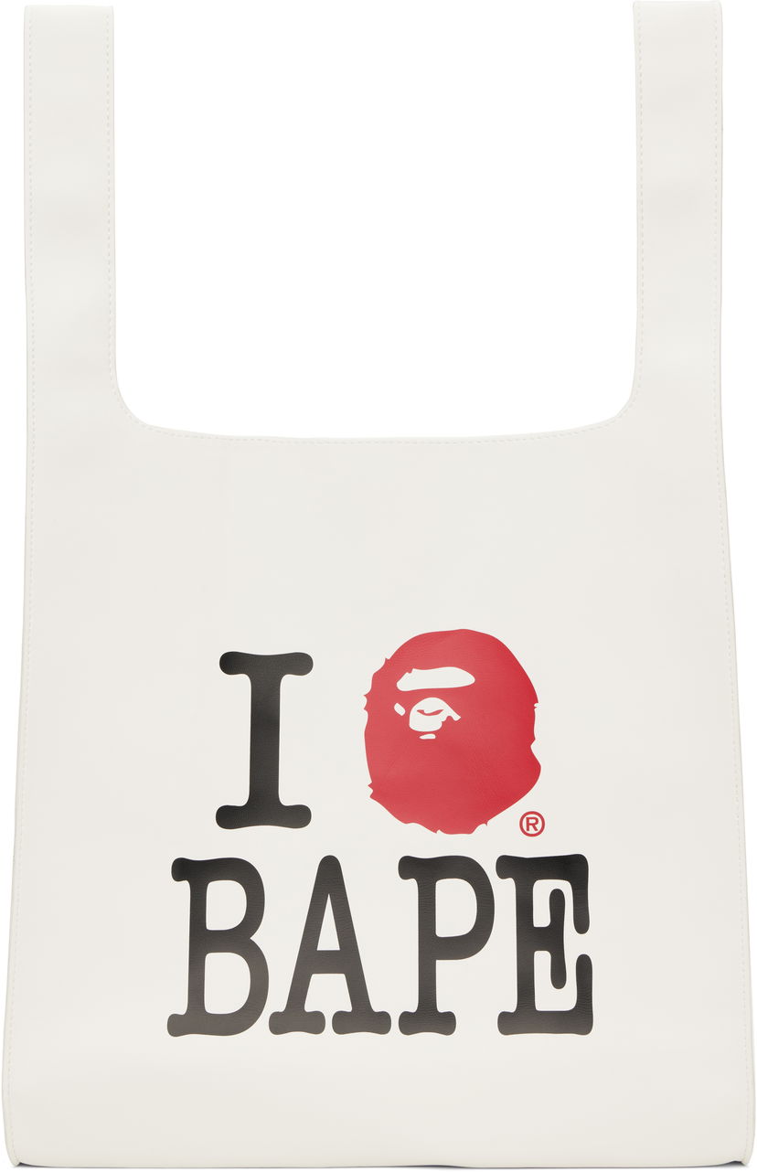 Tote bag BAPE A Bathing Ape 'I Love BAPE' Tote Bag Bela | 001BAK802001L