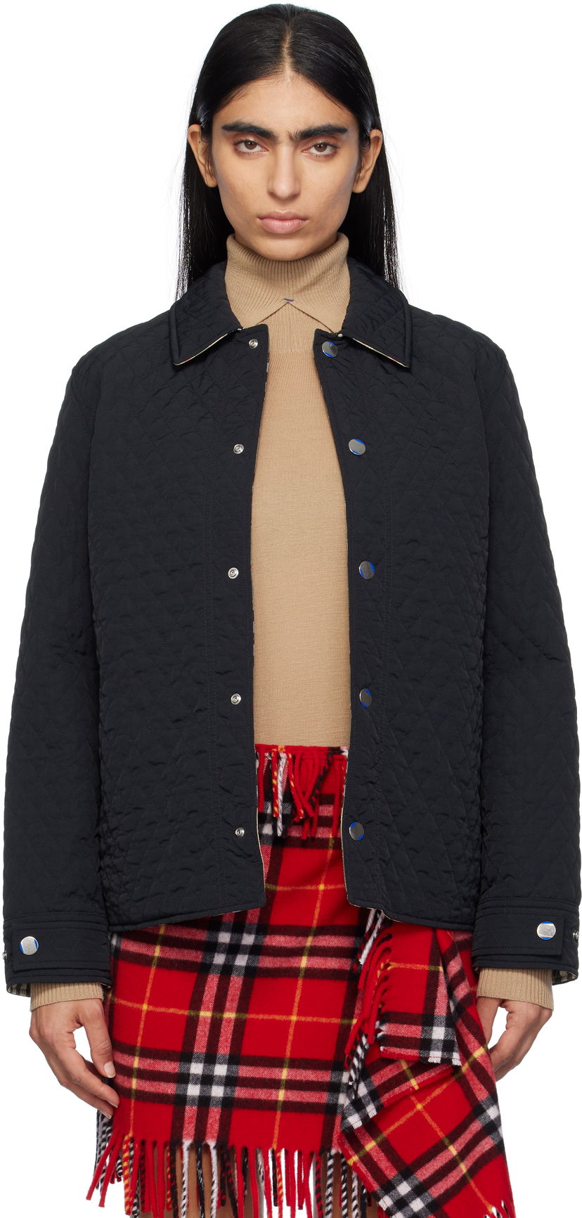 Jakna Burberry Reversible Quilted Jacket Črna | 8093887