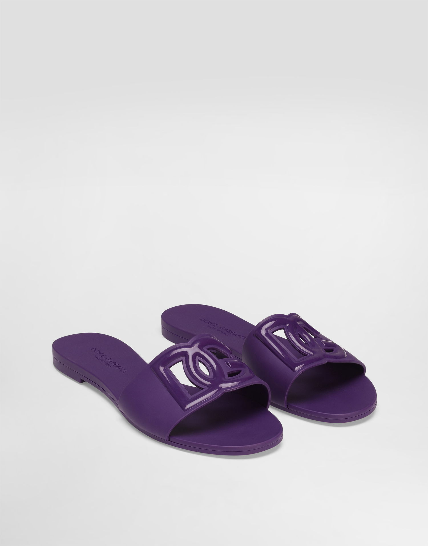Modni dodatki Dolce & Gabbana Dolce & Gabbana Rubber Slides Lila | CW2215AN9948H438, 1