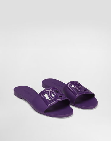Modni dodatki Dolce & Gabbana Dolce & Gabbana Rubber Slides Lila | CW2215AN9948H438, 1