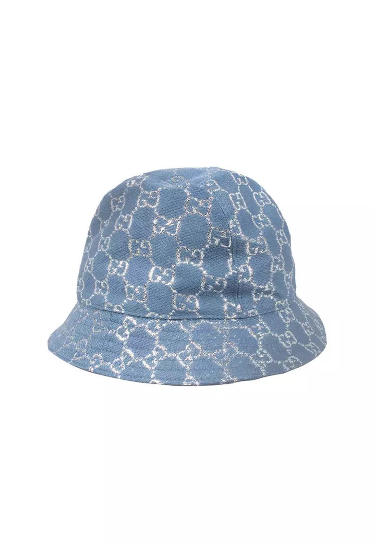 Klobuk Gucci Lame Bucket Hat Blue Modra | 631951 3HK74 4600