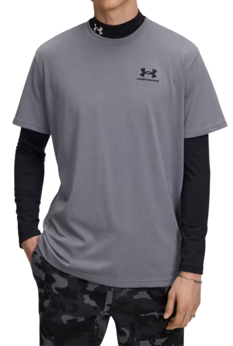 Majica Under Armour Under Armour M Logo Heavyweight Short Sleeve T-Shirt Siva | 1373997-024