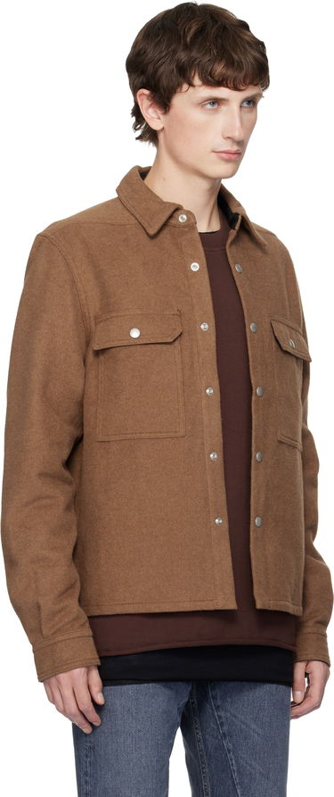 Jakna Rick Owens DRKSHDW Concordians Cropped Overshirt Rjava | DL02E2299 CFRTJP, 1