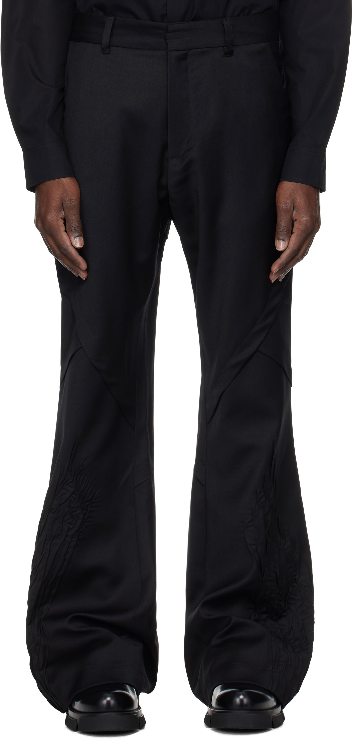 Hlače HELIOT EMIL Heliot Emil Inertia Flared Trousers Črna | PRESS25_M_10_188_BLK01, 0