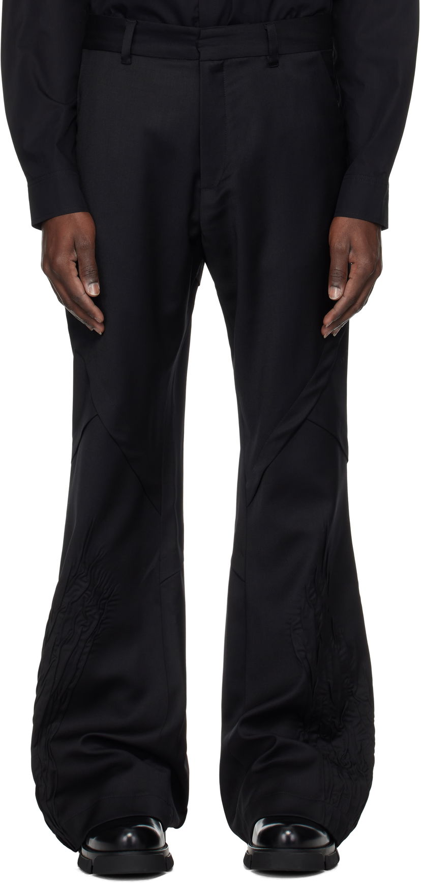 Hlače HELIOT EMIL Heliot Emil Inertia Flared Trousers Črna | PRESS25_M_10_188_BLK01