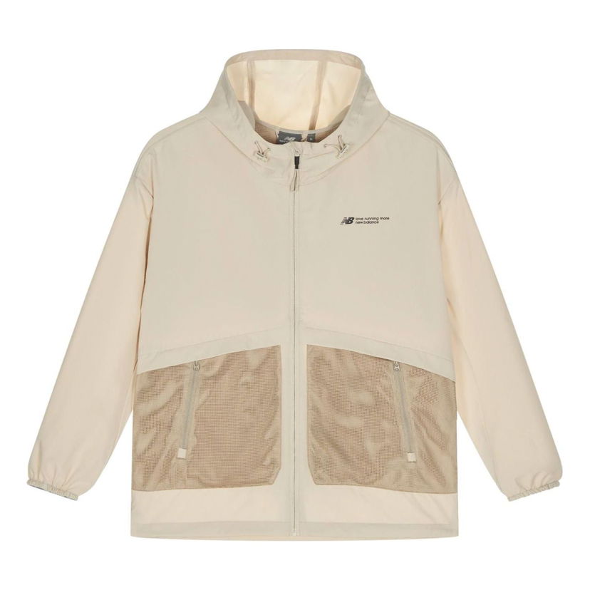 Vetrovka New Balance Woven Hooded Jacket Bež | NAE24151-LB