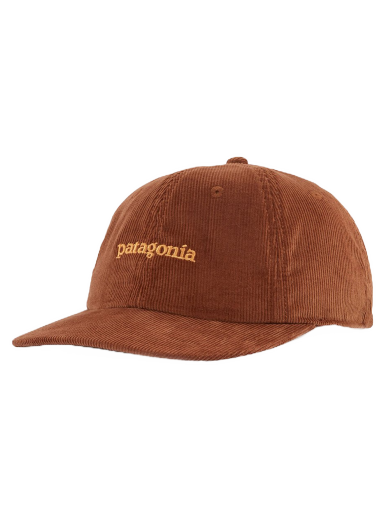 Klobuk Patagonia Corduroy Cap Text Logo Rjava | 33535