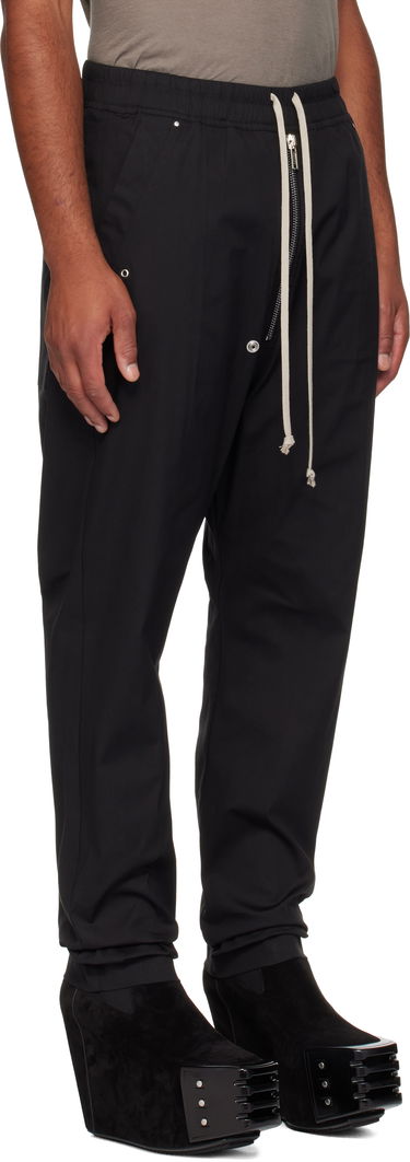 Hlače Rick Owens Rick Owens Concordians Bela Trousers Črna | RU02E1361 TE, 1