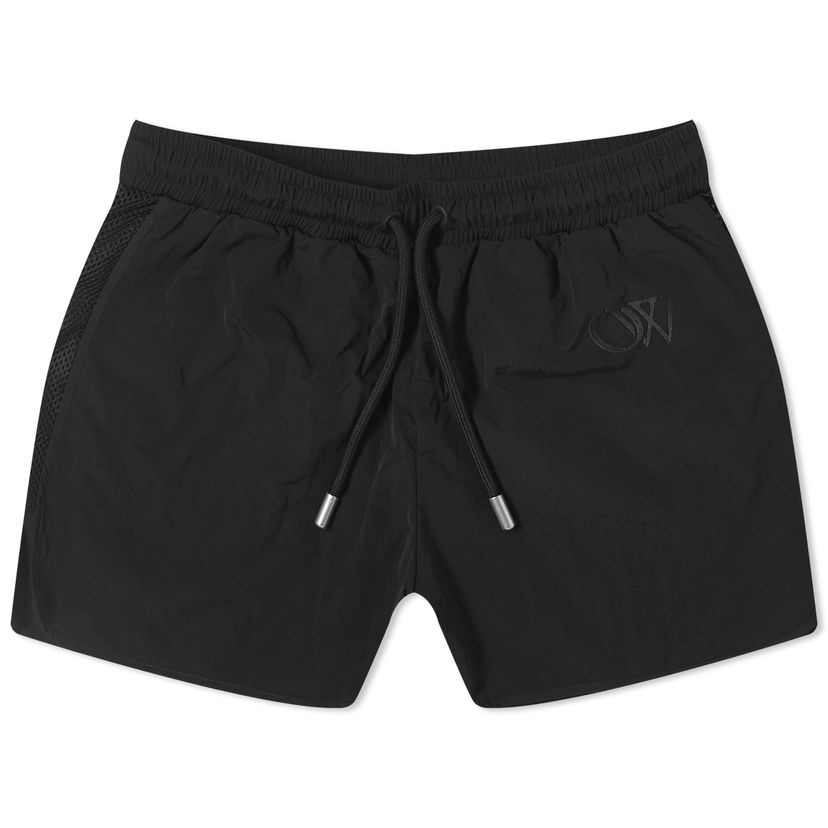 Kratke hlače Off-White Crispy NY Mesh Shorts Črna | OWVH050S24FAB0011010