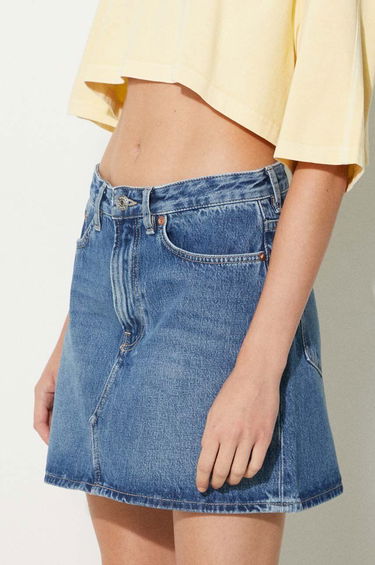 Krila Samsoe Samsoe Samsoe Samsoe SASHELLY Mini Denim Skirt Modra | F24200020, 3