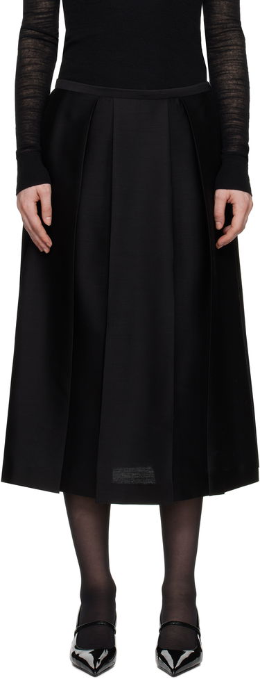 Krila TOTEME TOTEME Twinflower Pleated Midi Skirt Črna | 251-WRB0273-FB0324, 0