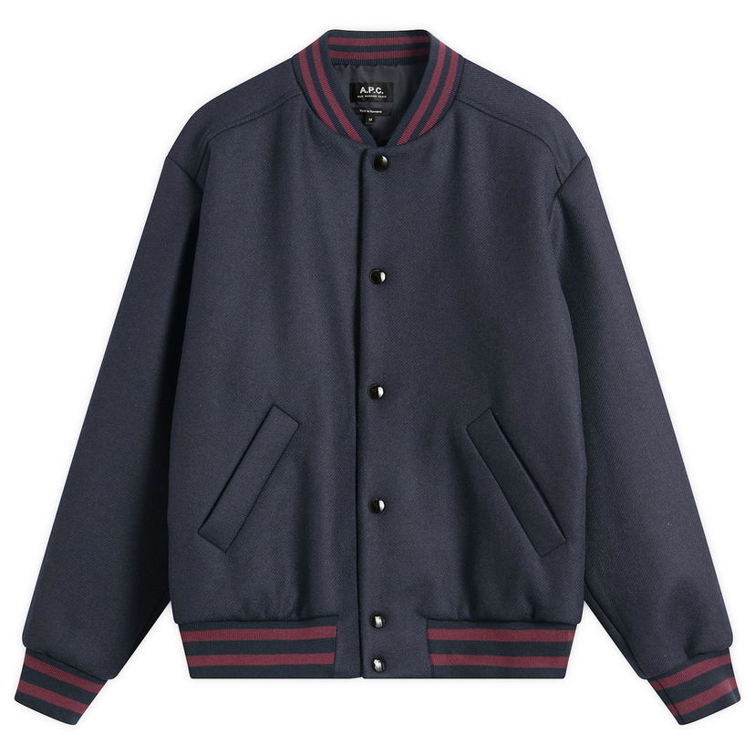 Bomber jakna A.P.C. Micky Varsity Jacket Mornarica | WVBEB-M02974-IAK