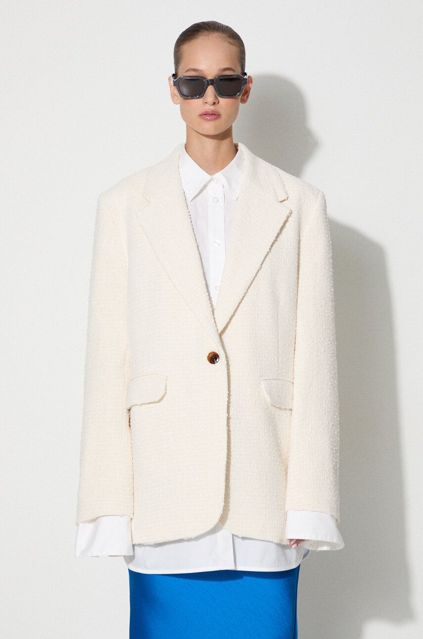 Jakna Samsoe Samsoe Single-Breasted Straight Fit Blazer Bež | F23200185, 0