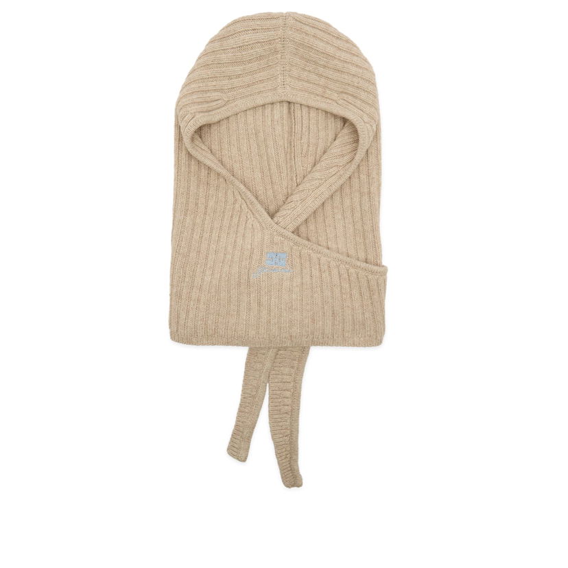 Kape in klobuki GANNI Core Future Wool Knit Balaclava Bež | A6926-934