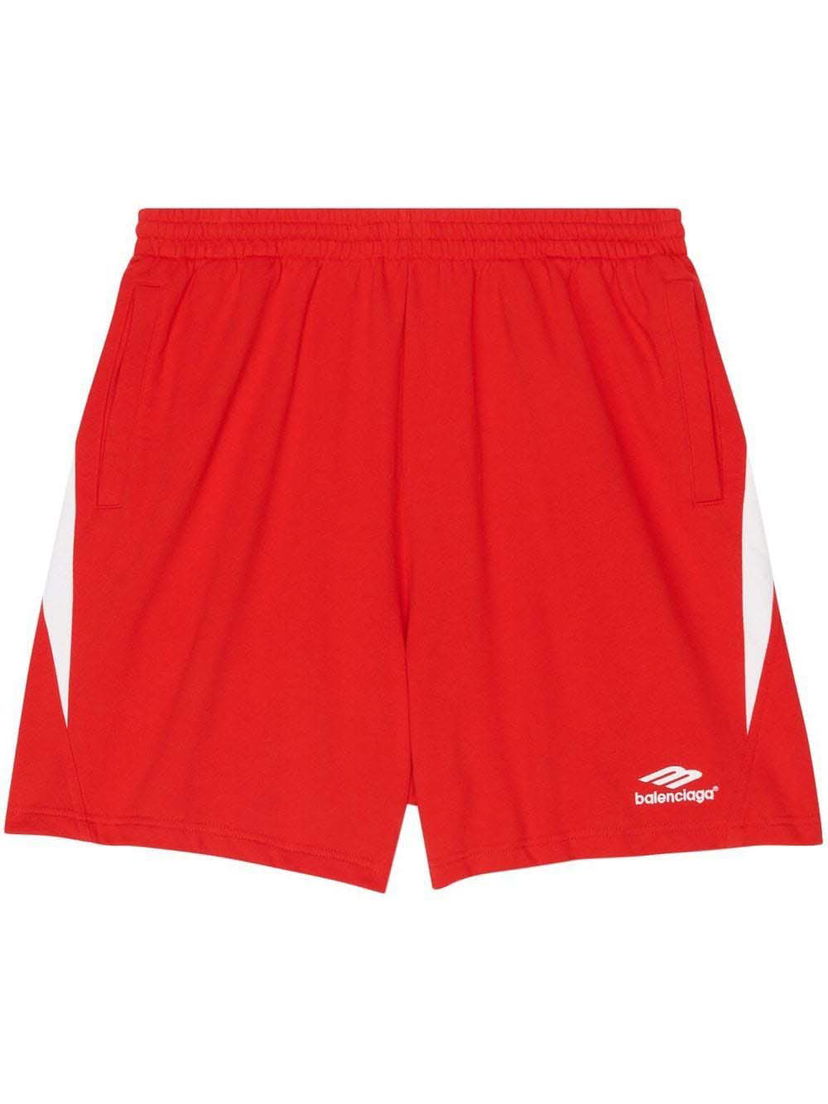 Kratke hlače Balenciaga Logo Sweatshorts Rdeča | 697991TMVA66174