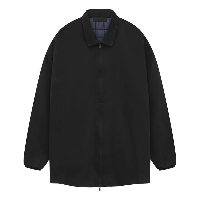 Vetrovka Fear of God Essentials Denim Filled Shirt Jacket Črna | 202SP244591F