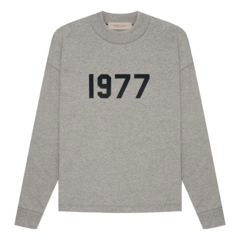 Pleteni pulover Fear of God Fear Of God Essentials 1977 Long Sleeve T-Shirt Siva | FOG-SS22-926